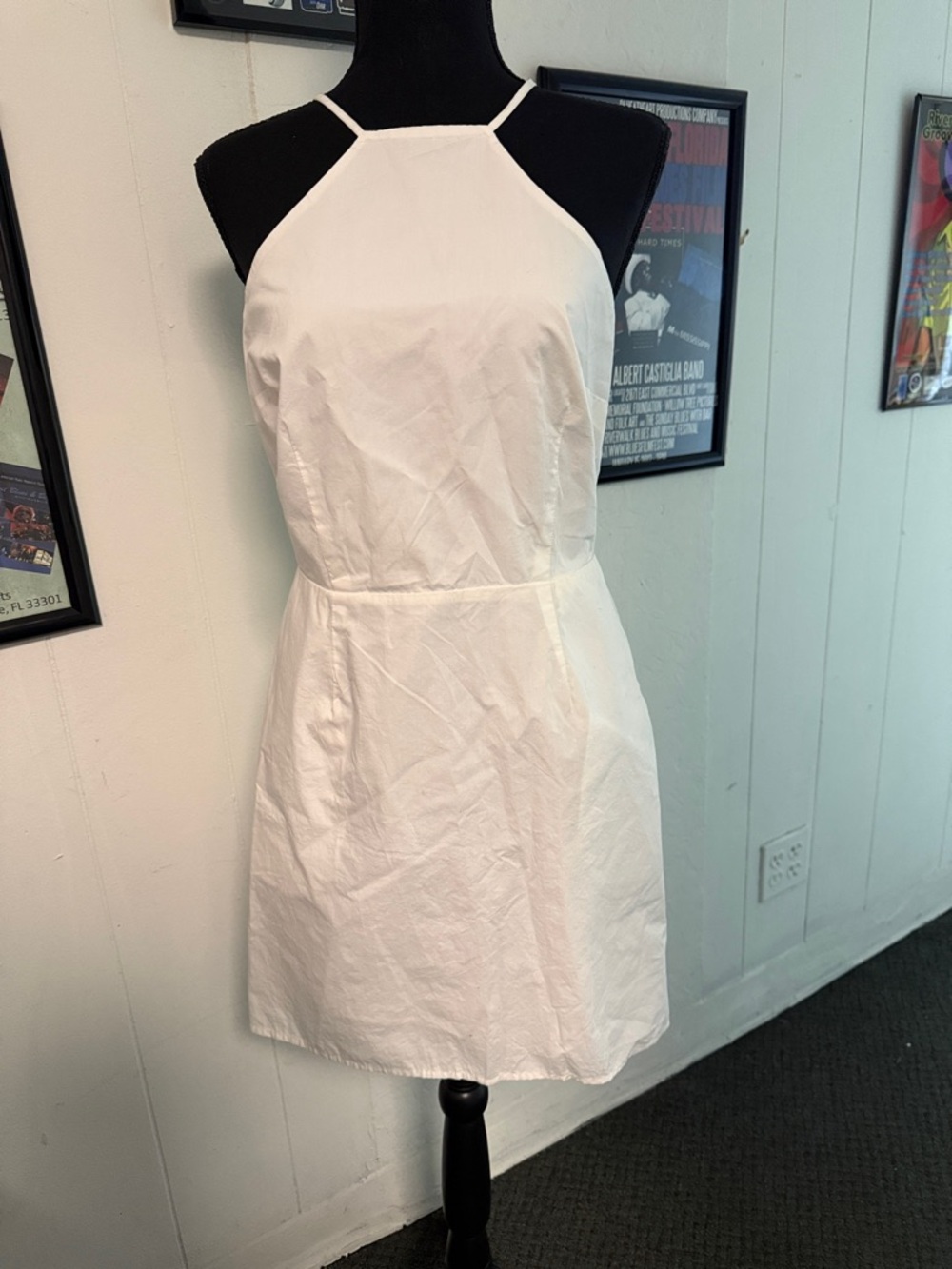 a new day White Halter Neck Mini Dress